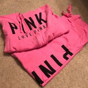 New Victoria Secret PINK Large hoodie Medium Pants